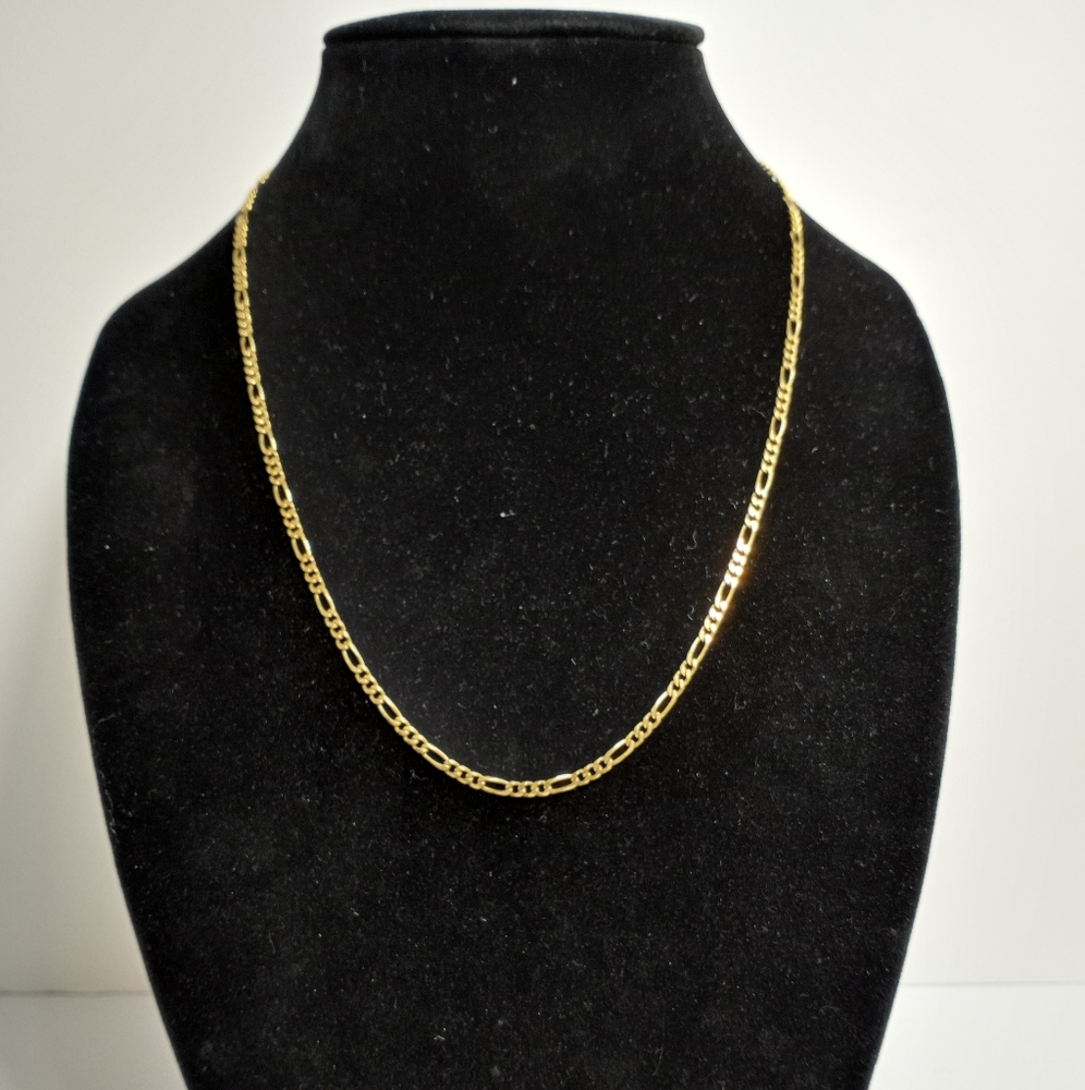 Real 14k gold figaro chain